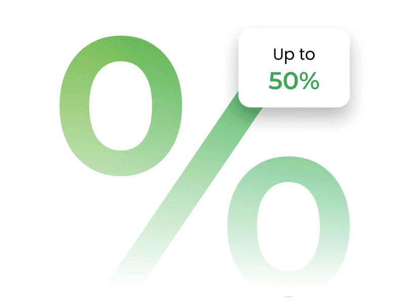 Up to 50% commission illustration